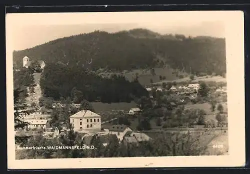 AK Waidmannsfeld /N.-D., Ortspartie mit Kirche