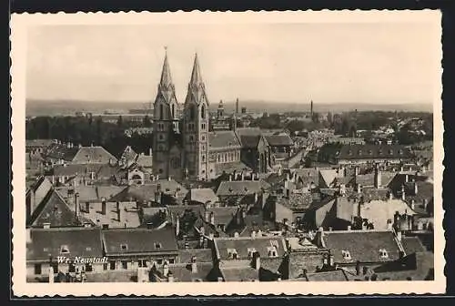 AK Wr.-Neustadt, Teilansicht mit Kirche