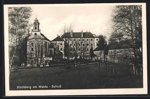 AK Kirchberg am Walde, Partie am Schloss