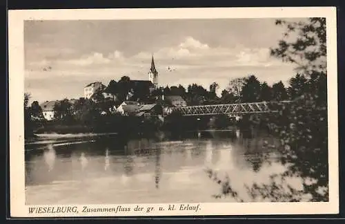 AK Wieselburg, Zusammenfluss der gr. und kl. Erlauf