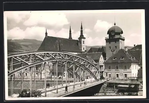 AK Loeben, Murbrücke und Stadtturm