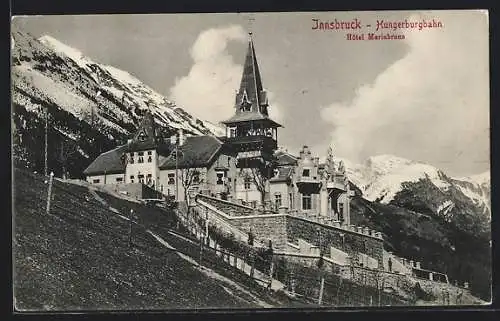 AK Innsbruck, Hungerburgbahn und Hotel Mariabrunn