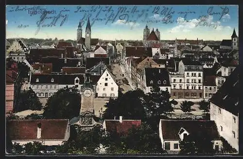 AK Ingolstadt, Ortsansicht aus der Vogelschau