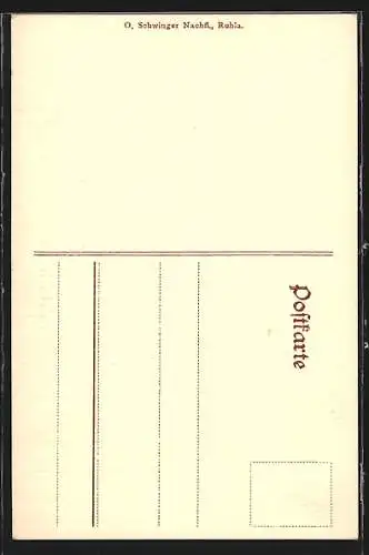 Künstler-AK Ruhla, Ansicht alter Häuser