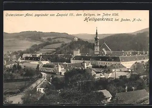 AK Heiligenkreuz bei Baden, Cistercienser-Abtei, Gesamtansicht