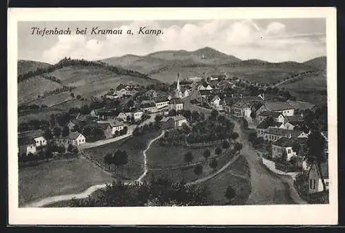 AK Krumau am Kamp, Tiefenbach aus der Vogelschau