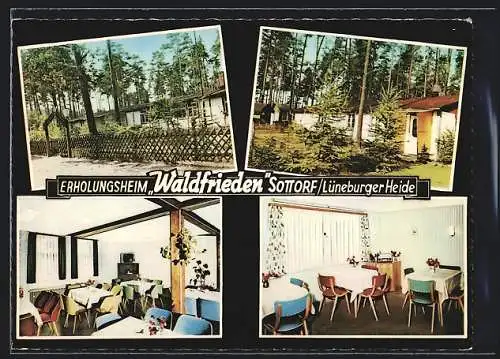 AK Sottorf / Ammelingshausen, Vier Ansichten vom Erholungsheim Waldfrieden