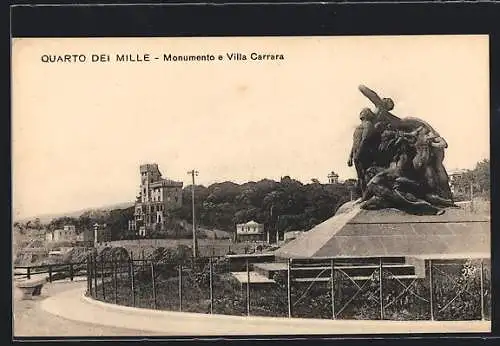 AK Quarto dei Mille, Monumento e Villa Carrara