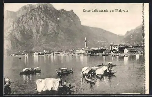 AK Lecco, Panorama dalla strada per Malgrate