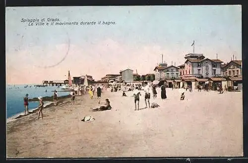 AK Grado, Spiaggia di Grado, Le Ville e il movimento durante il bagno