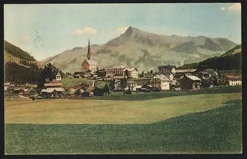 AK Kirchberg im Brixental, Totalansicht mit Kitzbüheler Horn