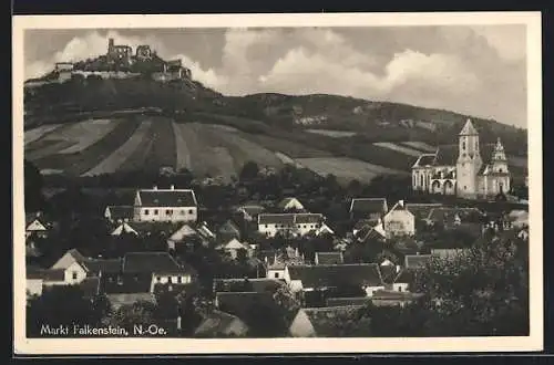 AK Falkenstein /N.-Oe., Panoramablick auf den Ort