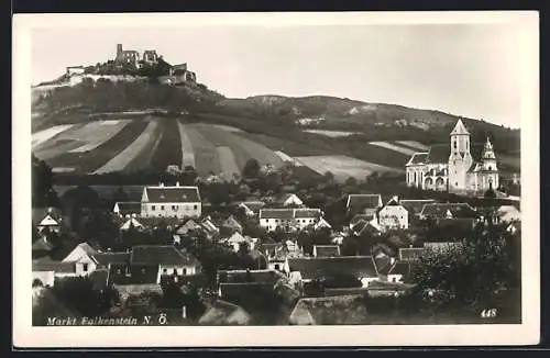 AK Falkenstein /N.-Oe., Ortsansicht aus der Vogelschau