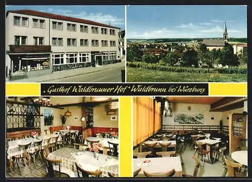 AK Waldbrunn / Ufr., Gasthof Waldbrunner Hof, Ortsansicht