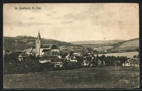 AK Waidmannsfeld, St. Gotthart, Totale mit Kirche
