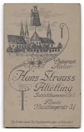 Fotografie Hans Strauss, Altötting, Schlotthammerstr. 1, Neuöttingerstr. 37, Bürgerliches Paar in modischer Kleidung