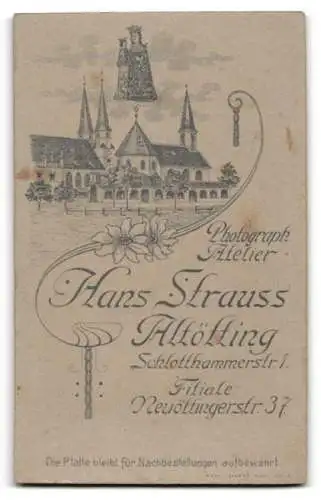 Fotografie Hans Strauss, Altötting, Schlotthammerstr. 1, Neuöttingerstr. 37, Junge Dame im hübschen Kleid