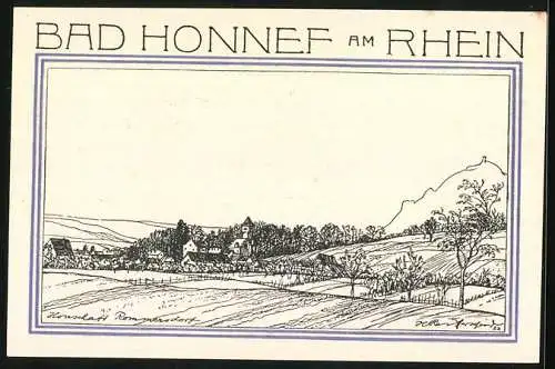 Notgeld Bad Honnef 1921, 50 Pfennig, Die Honschaft Rommersdorf