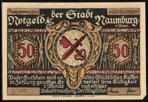 Notgeld Naumburg a. Saale, 50 Pfennig, Betende Frauen