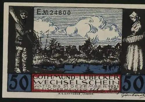 Notgeld Gothmund-Lübeck 1921, 50 Pfennig, Gothmunder Treibefest