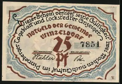 Notgeld Winzeldorf, 25 Pfennig, Kinder beim Laternenumzug