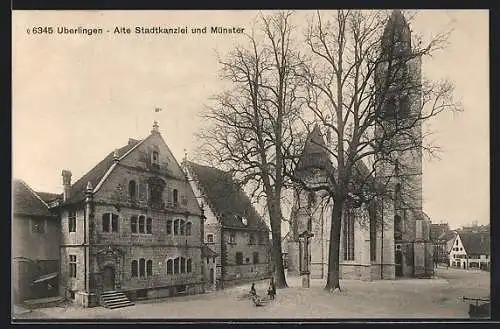 AK Überlingen / Bodensee, Alte Stadtkanzlei und Münster