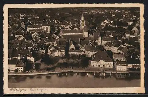 AK Überlingen / Bodensee, Teilansicht am Bodensee aus der Vogelschau