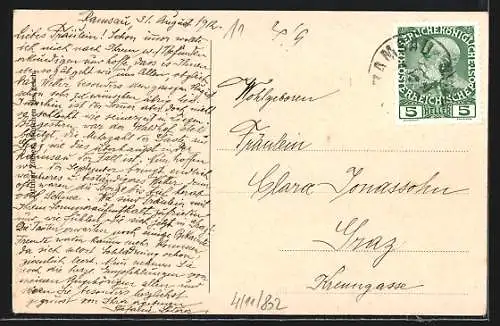 AK Ramsau am Dachstein, Blick zum Waldhof