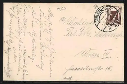 AK Ramsau am Dachstein, Ortspartie mit Kirche