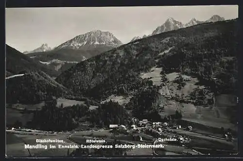 AK Mandling im Ennstale, Landesgrenze Salzburg-Steiermark, Bischofsmütze, Rötelstein, Dachstein