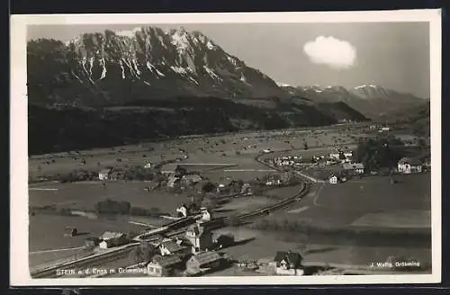 AK Grosssölk, Stein an der Enns, Panorama mit Grimming