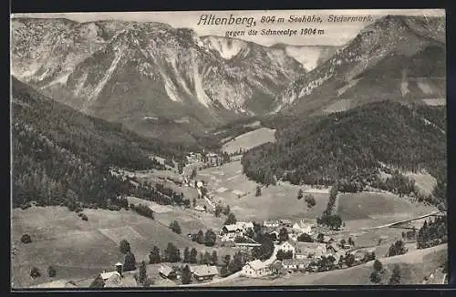 AK Altenberg /Steiermark, Ort aus der Vogelperspektive