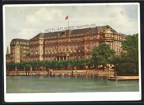 AK Hamburg-St.Georg, Hotel Atlantic am Aussenalster
