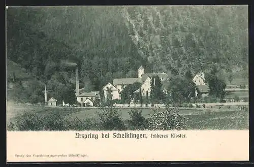 AK Urspring / Schelklingen, Blick zum früheren Kloster