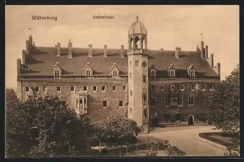AK Wittenberg / Elbe, Partie am Lutherhaus