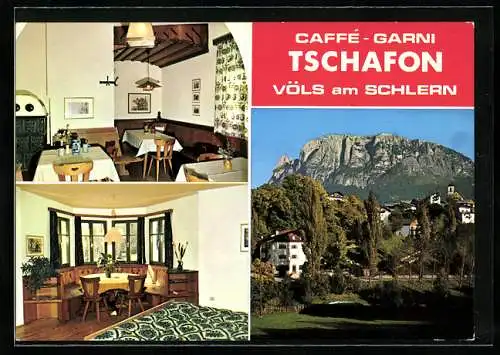 AK Völs, Cafe-Garni Tschafon, Innenansicht