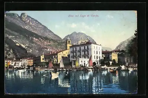 AK Riva sul Lago di Garda, Ortsansicht vom See mit Hotel Imperial