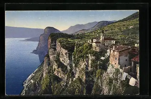 AK Tremosine /Lago di Garda, Blick auf den Ort überm Gardasee