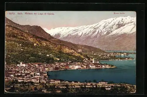 AK Salò /Lago di Garda, Ortsansicht mit Monte Baldo