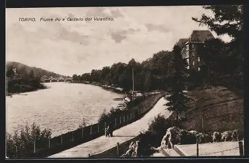 AK Torino, Fiume Po e Castello del Valentino