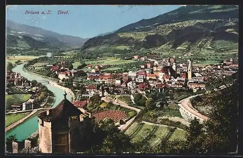 AK Brixen, Gesamtansicht aus der Vogelschau