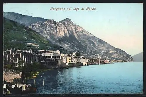 AK Gargnano, Ortsansicht aus der Vogelschau