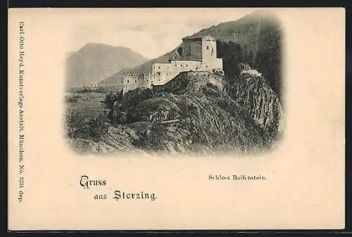 AK Sterzing, Schloss Reifenstein aus der Vogelschau