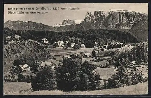 AK Klobenstein am Ritten b. Bozen, Ortsansicht aus der Vogelschau