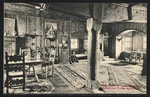 AK Sand-Taufers, Wohnzimmer (früher Gerichtssaal) im Schloss Taufers