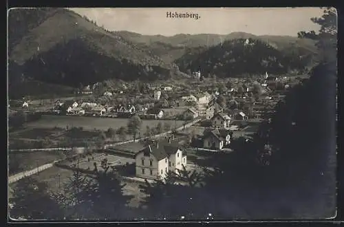 AK Hohenberg, Ortsansicht aus der Vogelschau