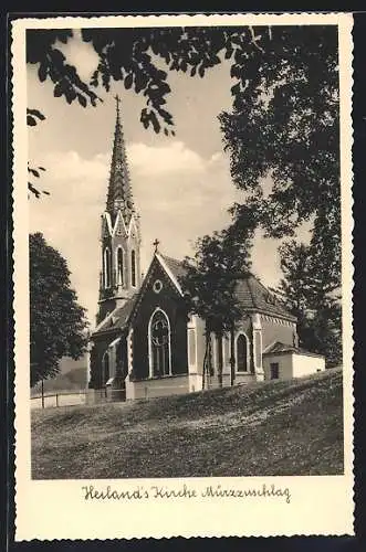 AK Mürzzuschlag, Heilandskirche mit Anlagen