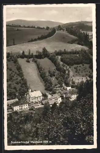 AK Waldbach, Totale aus der Vogelschau gesehen