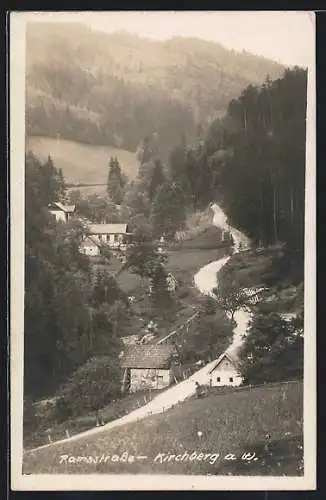 AK Kirchberg a. W., Ramsstrasse aus der Vogelschau