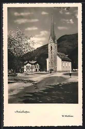 AK Maishofen, Ortspartie an der Kirche